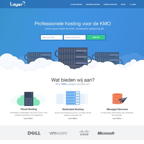 Website redesign for hosting company