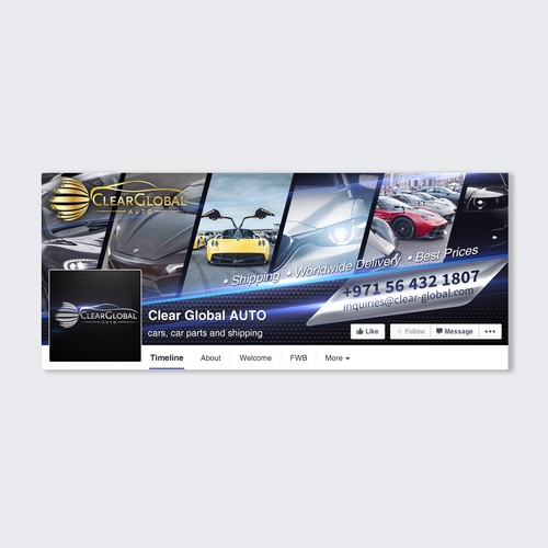 Car dealership Facebook Cover Design