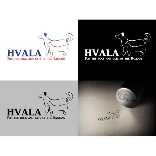 Logotype for charity Hvala - for the dogs and cats of the Balkans