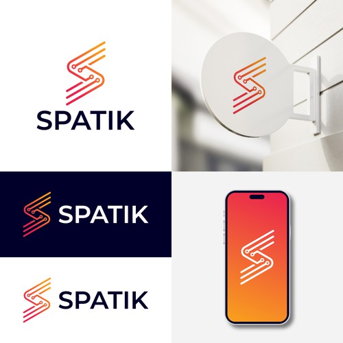 S logo design for technology