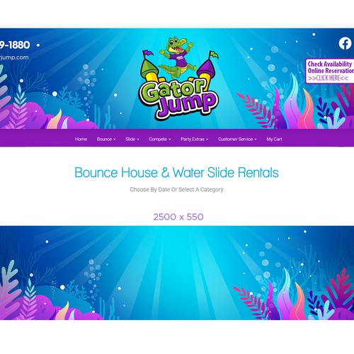 Colorful design for Website header 