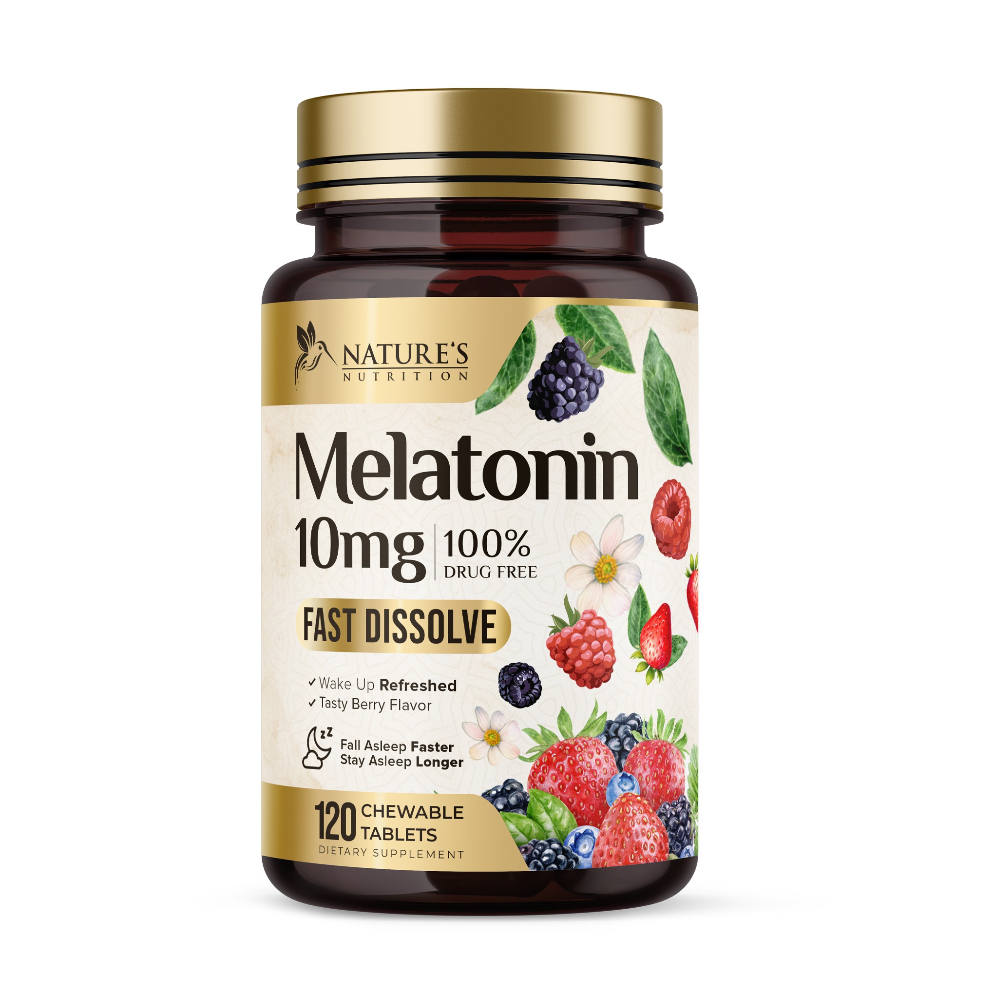 Tasty Berry Melatonin 10mg - Design Needed for Nature's Nutrition