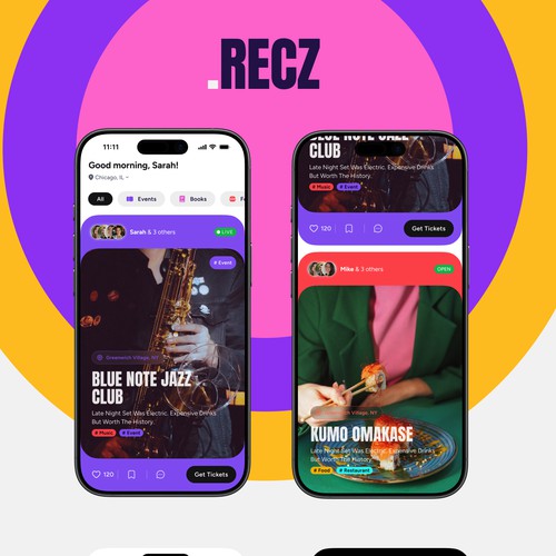 Recs Social Gathering app