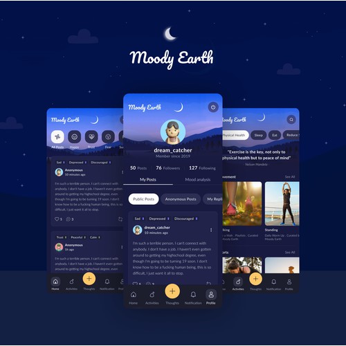 Moody Earth - Social Network Mobile App