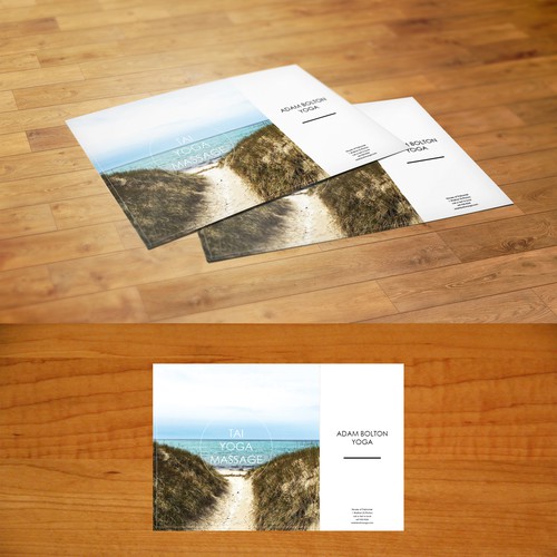  Hipster minimalist nature inspired Thai Yoga Massage postcard