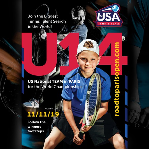 Poster design study for USA Tennis Team