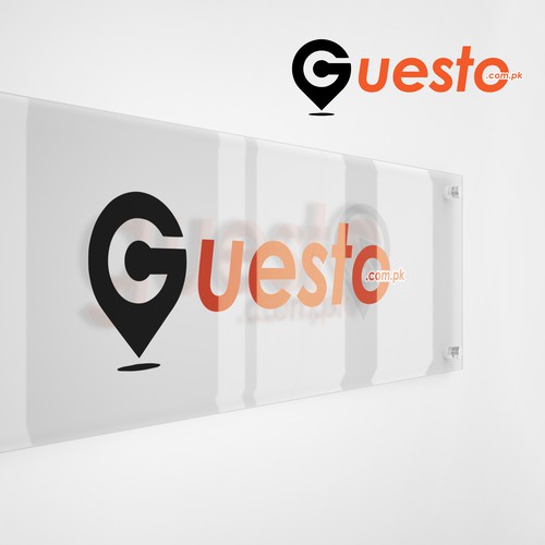 Logo Design for Online Booking Website Guesto.com.pk