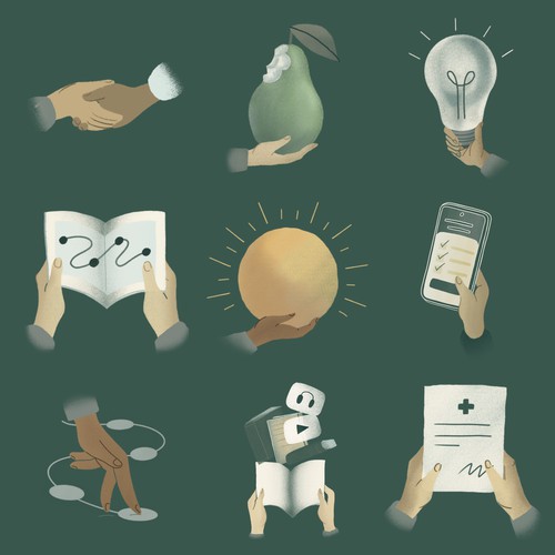 Health mobile app illustrations