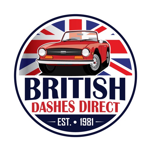 A classic logo for a Classis British Roadsters dashboards manufactor.