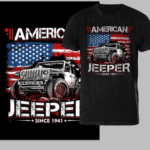  Create Tough-Looking Jeep Distressed USA Flag Design