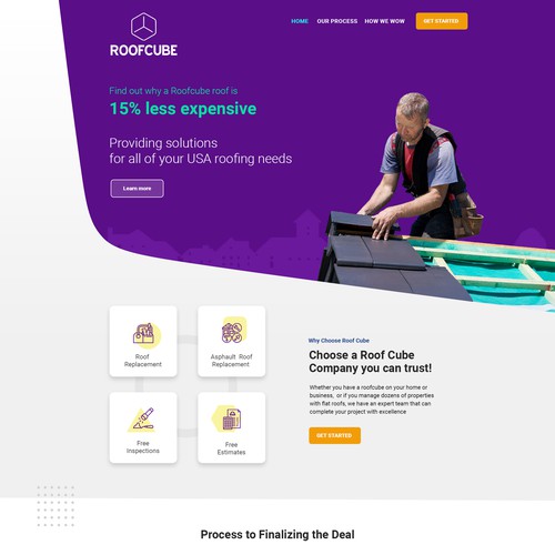 Web landing page