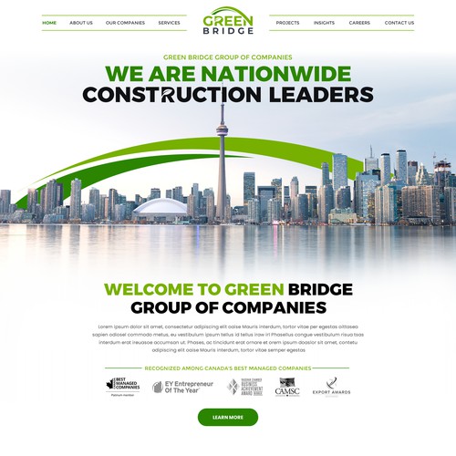Website Design for Growing Construction Services Group of Companies
