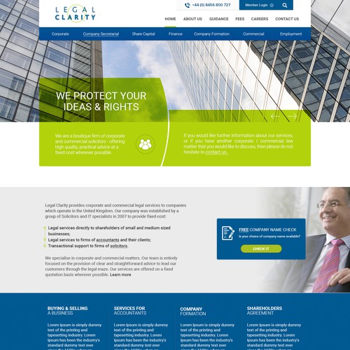 Forward thinking law firm - website re-design