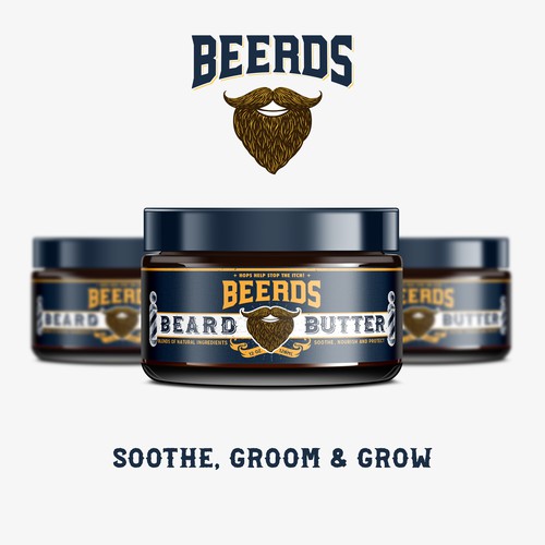 BEERDS Beard Butter Label Design