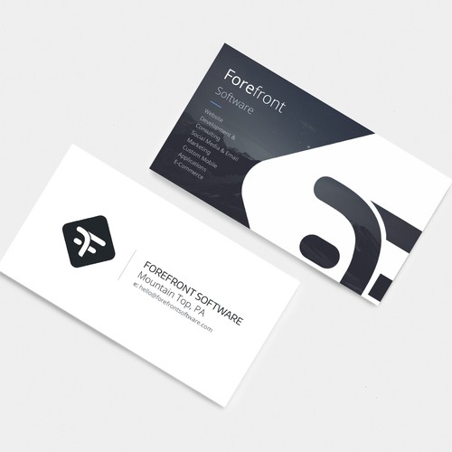 Modern Clean Business Card for a Software firm