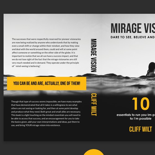 Mirage Vision Book cover design entry