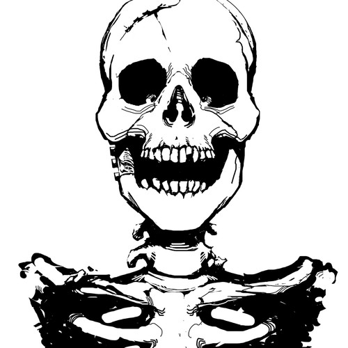 Gritty and Distressed Broken Skull Illustrations