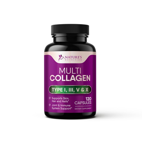 Multi Collagen Supplement Label