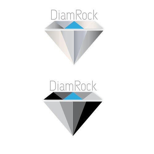 Elegant grey diamond logo