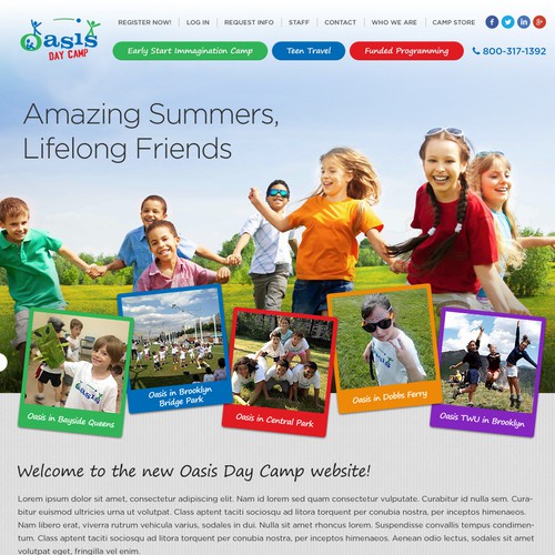 Create an amazing new website design for oasischildren.com