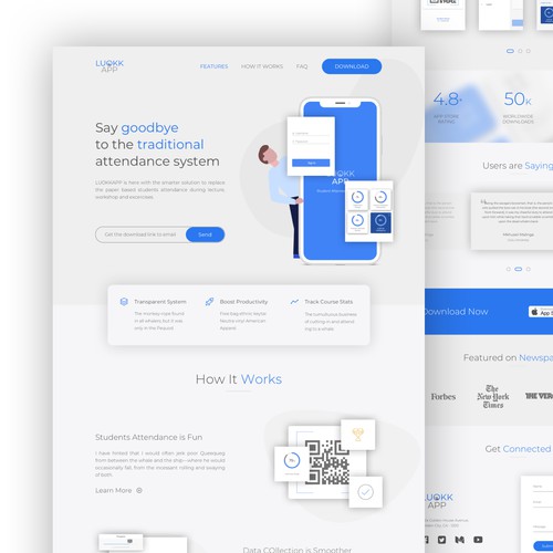 App Landing Page Design