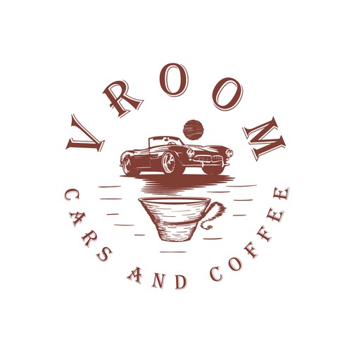 Vroom Cars & Coffee Logo Concept