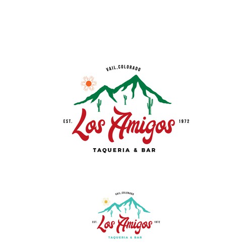 Retro modern logo for a taco spot