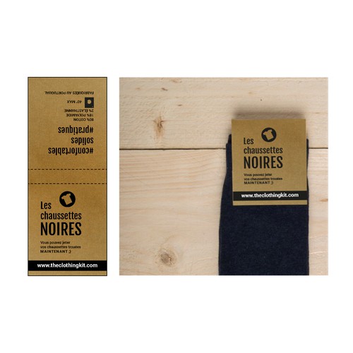 Etiquette pour la marque Les chaussettes noires