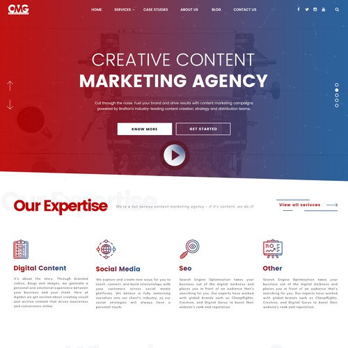 WEBPAGE DESIGN FOR MARKETING AGENCY