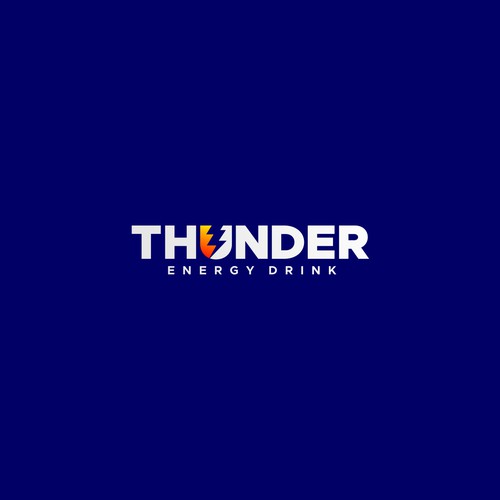 Bold typography thunder logo