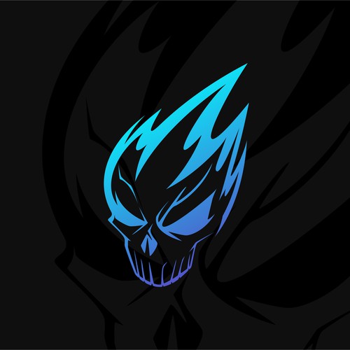 Simple Burning Skull eSport Logo