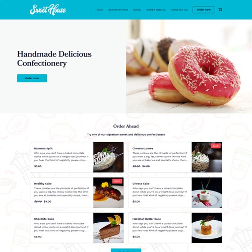 Bakery online ordering webpage