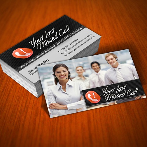 Your Last Missed Call Business Card Design