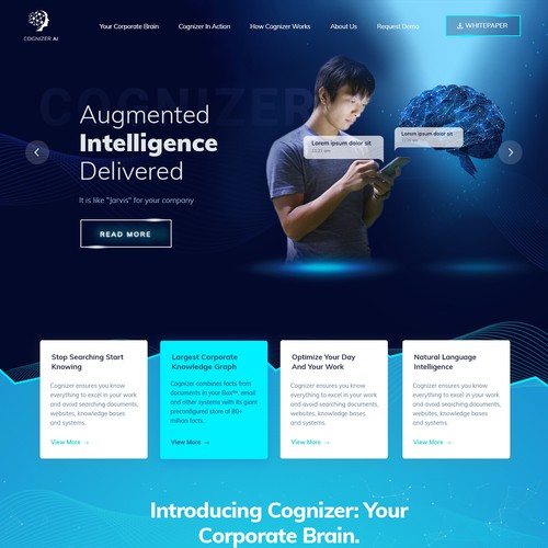 Web Site design for top AI Company