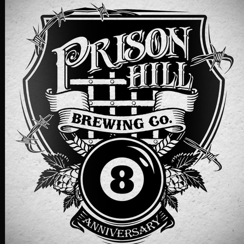 Beer glass design for Prison Hill Brewing Co