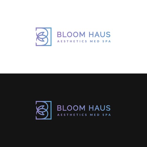 powerful elegant logo for medical spa : Bloom Haus Aesthetics
