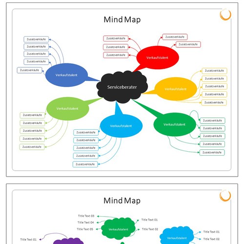 Colorful Power Point Presentation Mind Map