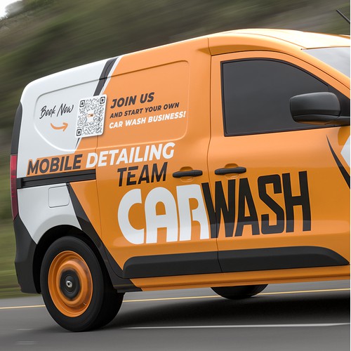 Mobile detailing van wrap