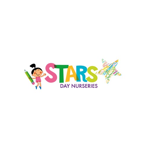 Playful logo concept for a chain of day nurseries