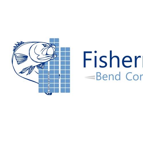 logo for fisherman for construction company