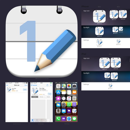 iOS Icon for counter notepad.