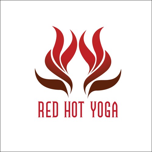 Stylish, bold logo for hot yoga studio