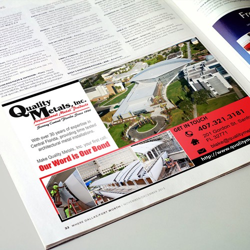 Qualit Metals, Inc. Half Page Ad