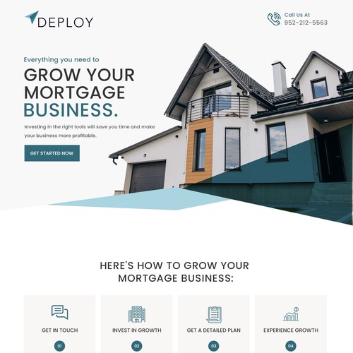 Design a website for a tech agency serving mortgage brokers.