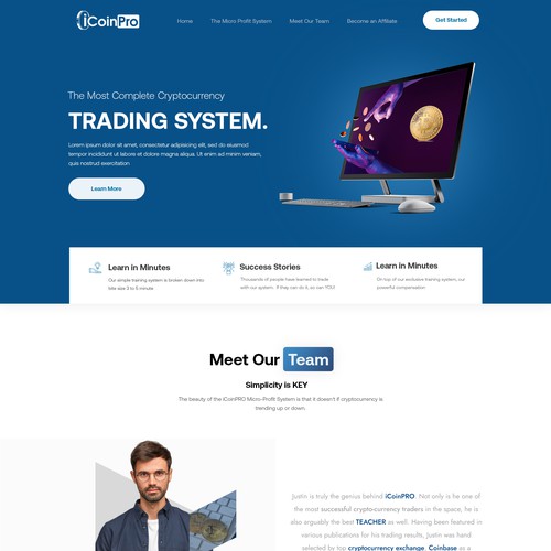 iCoin Pro Website Design