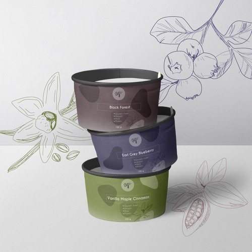 Gluten free, vegan ice cream packaging