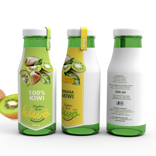 sleeve design for kiwo smoothies bottle