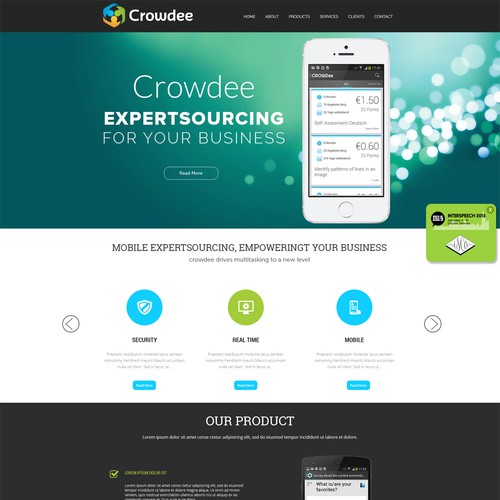 wordpress website for Crowdee Mobile App