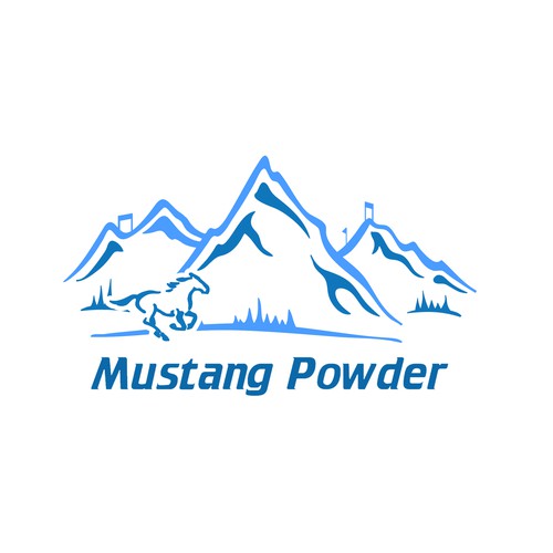 Mustang Powder Graphic Design