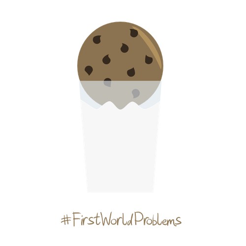 Logo for a #FirstWorldProblems event